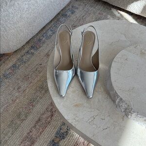 Sam Edelman Silver Slingback Heels